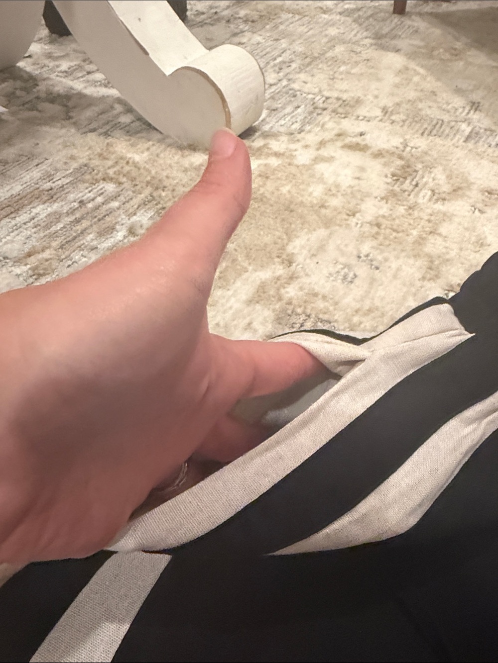 entro Black Wide-Leg Pants and Matching Crop Top with Cream Trim - Picture 4 of 6